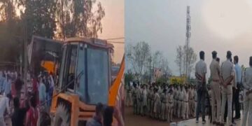 Burhanpur में अतिक्रमण हटाने गई टीम पर पथराव, JCB ऑपरेटर समेत 4 लोग घायल